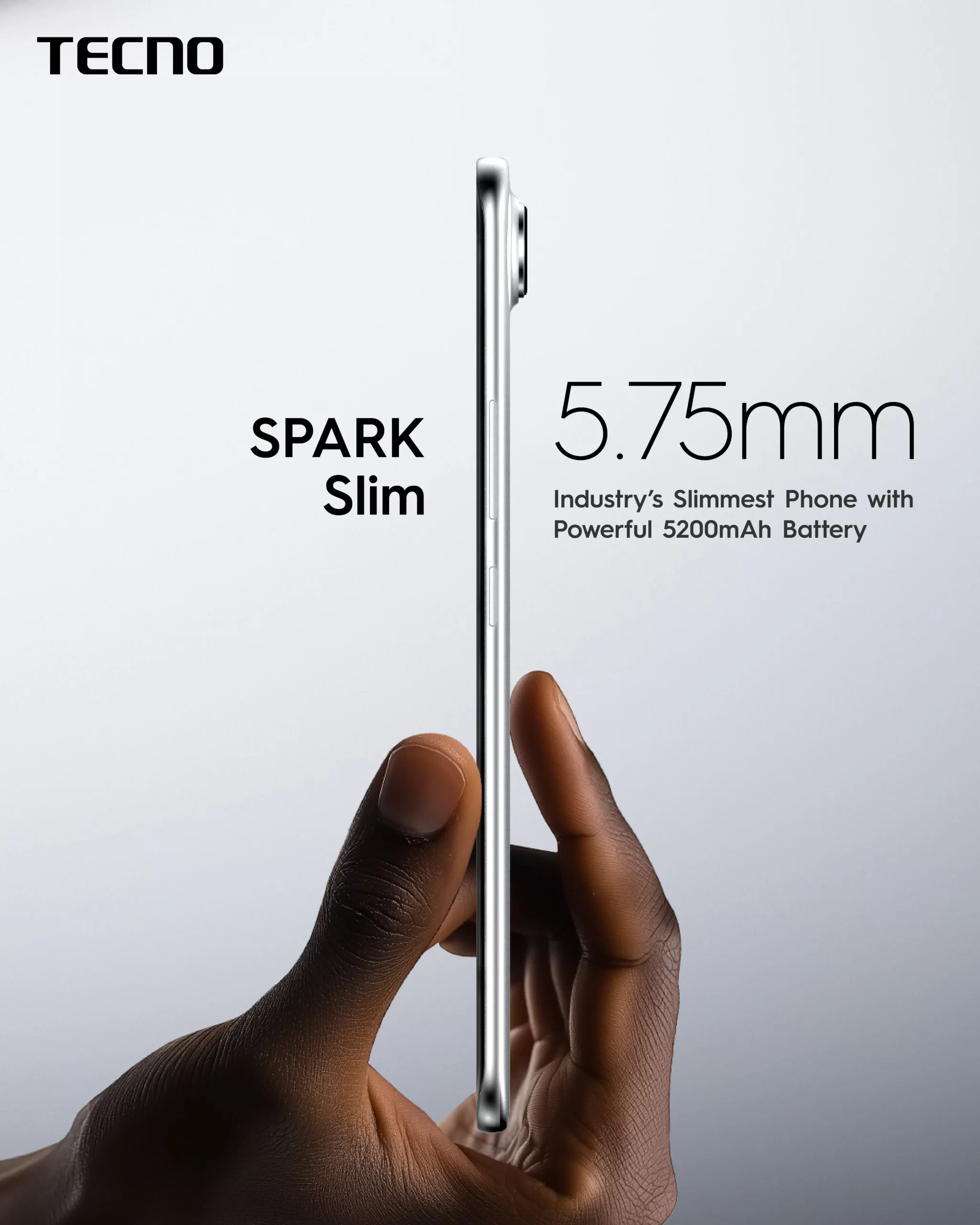 Tecno Unveils Spark Slim: The World’s Thinnest Phone with a 5200 mAh Battery at MWC 2025