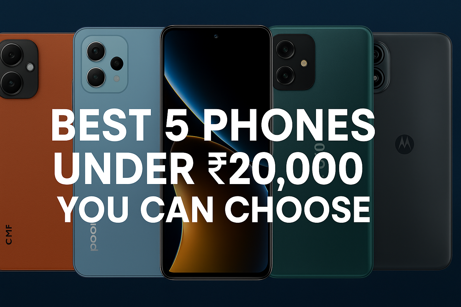Best 5 Budget Phones Under ₹20,000 You Can Choose