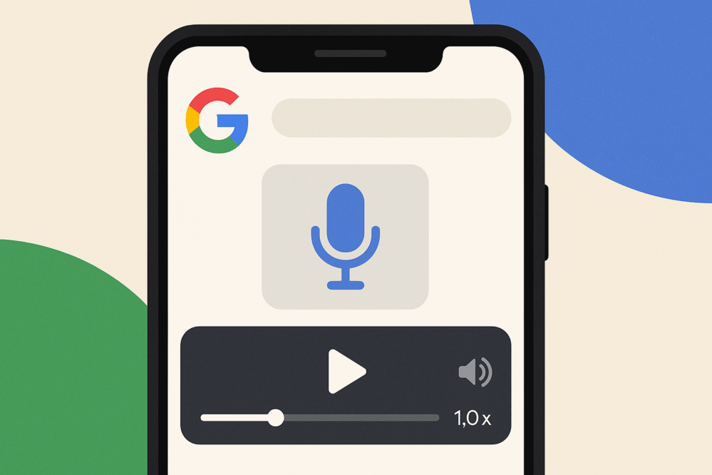 Google Search Experiments with Audio Overviews for Hands-Free Queries