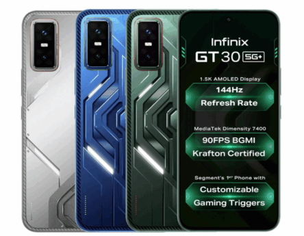Infinix GT 30 5G+ with 144Hz AMOLED and Gaming Triggers Debuts in India at ₹19,499