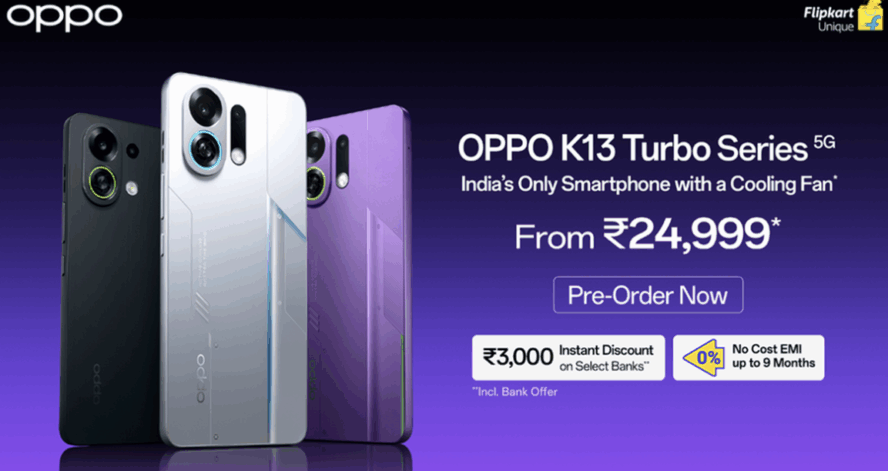 Oppo K13 Turbo, Turbo Pro Launch in India With Cooling Fan, 7,000mAh Battery