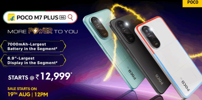 Poco M7 Plus 5G Launches in India With 7,000mAh Battery, Snapdragon 6s Gen 3