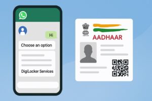 Learn how to download your Aadhaar card using WhatsApp via MyGov Helpdesk and DigiLocker. Follow simple steps to access your Aadhaar securely.