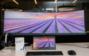 HP’s new 49-inch curved monitor hides a smart pop-up webcam