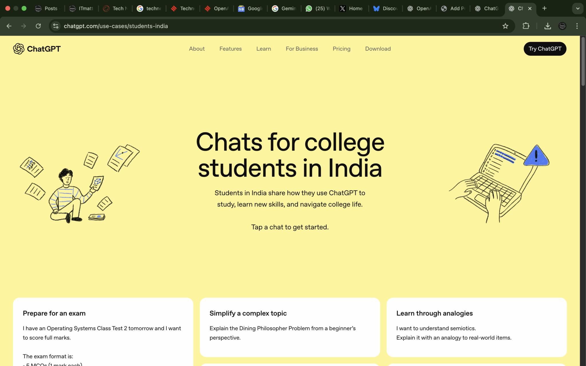 OpenAI launches ChatGPT guide for Indian students with 50+ real-world prompts