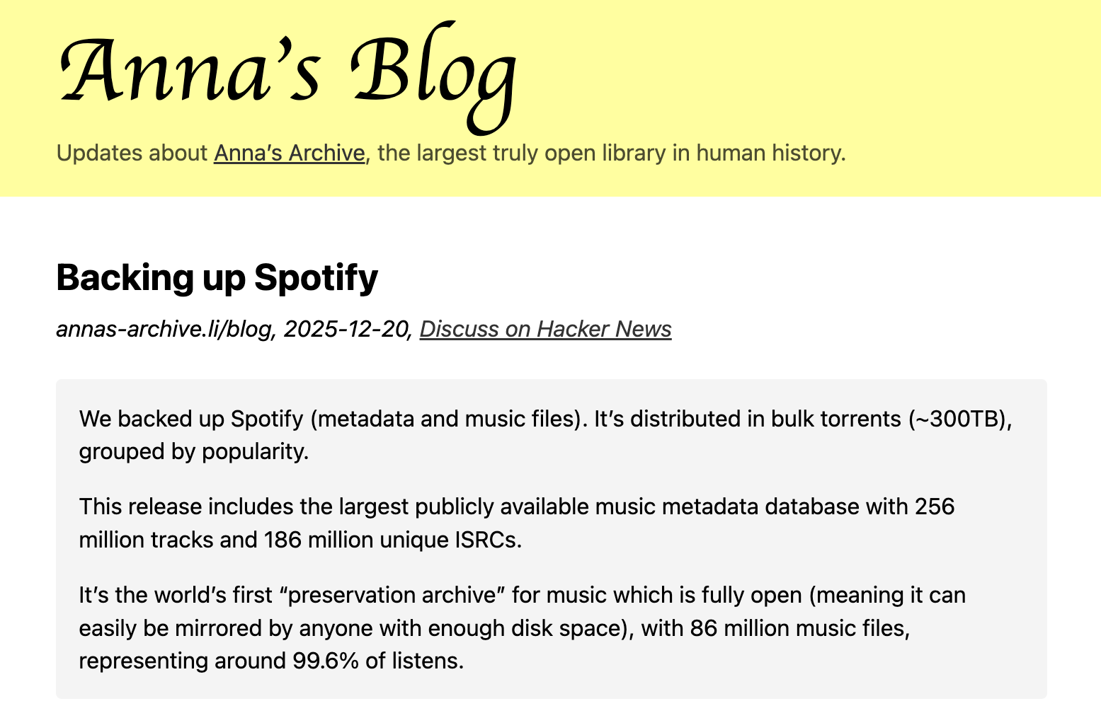 Spotify Security Breach: Pirate Group Claims 86 Million Songs Scraped in Massive Data Grab