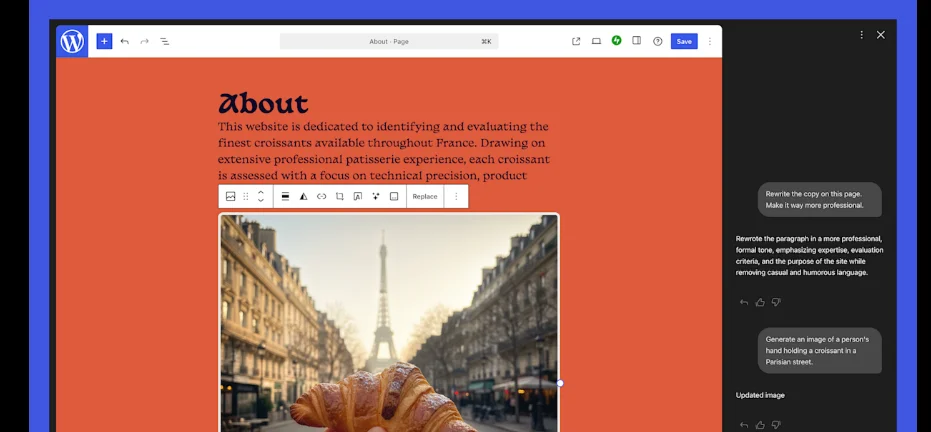 WordPress.com Adds an AI Assistant That Designs, Writes, and Edits in Real Time