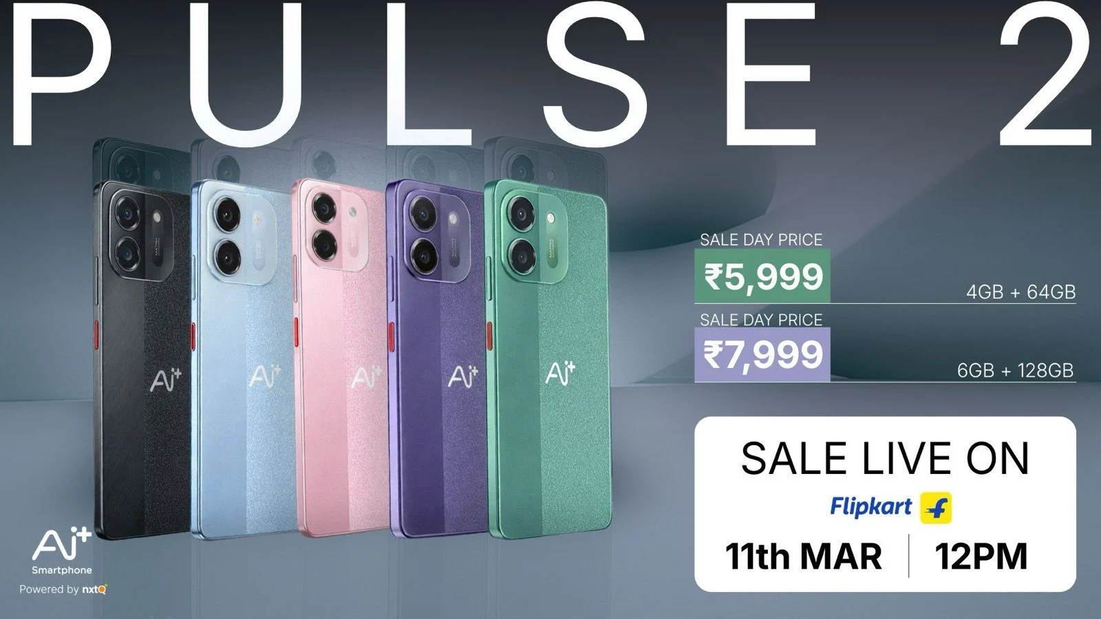 Ai+ Pulse 2 Launches in India at ₹5,999 with 50MP AI Camera, 6000mAh Battery
