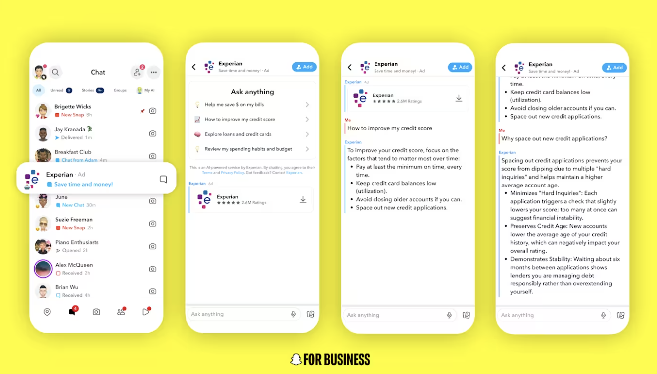 Snapchat Launches AI Sponsored Ads in Chat Tab