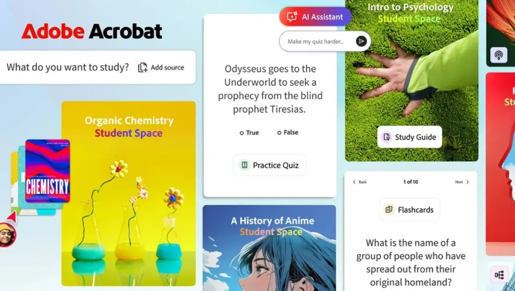 Adobe Launches Student Spaces AI Study Tool in Acrobat